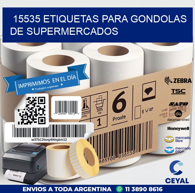 15535 ETIQUETAS PARA GONDOLAS DE SUPERMERCADOS