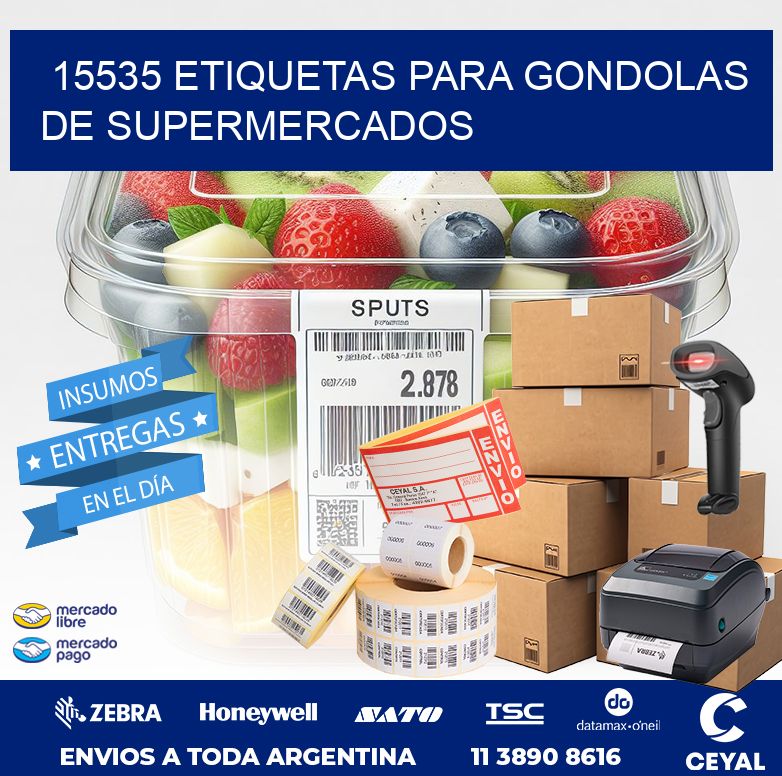 15535 ETIQUETAS PARA GONDOLAS DE SUPERMERCADOS