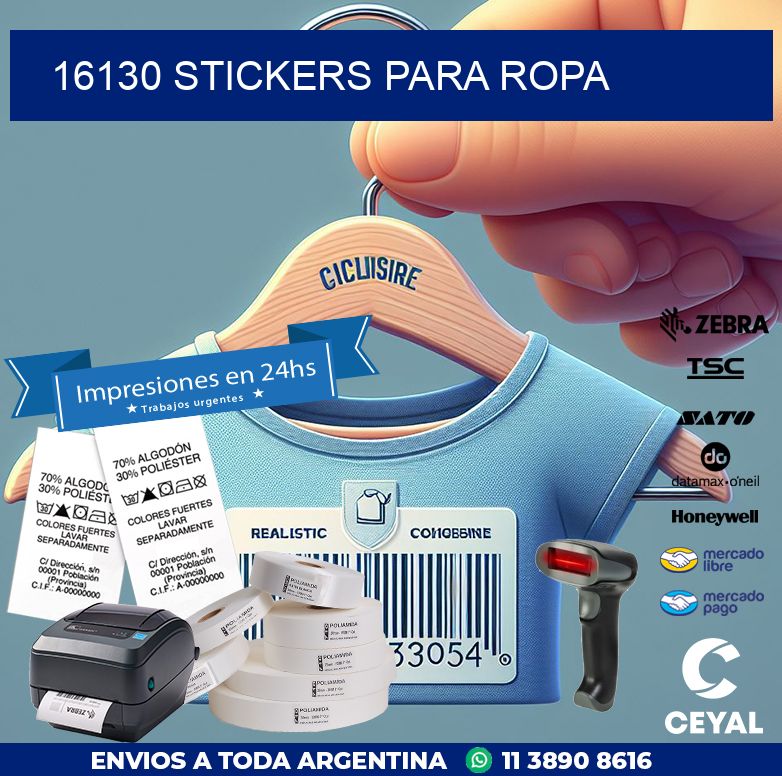16130 STICKERS PARA ROPA