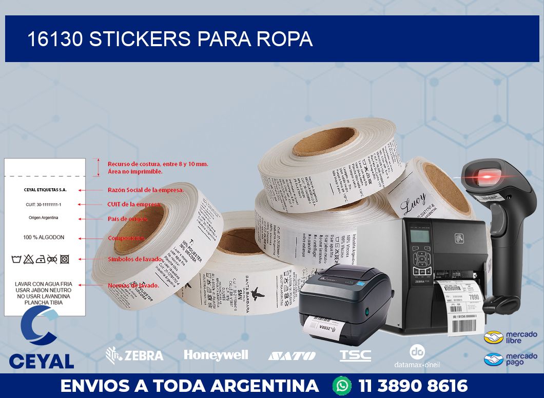 16130 STICKERS PARA ROPA