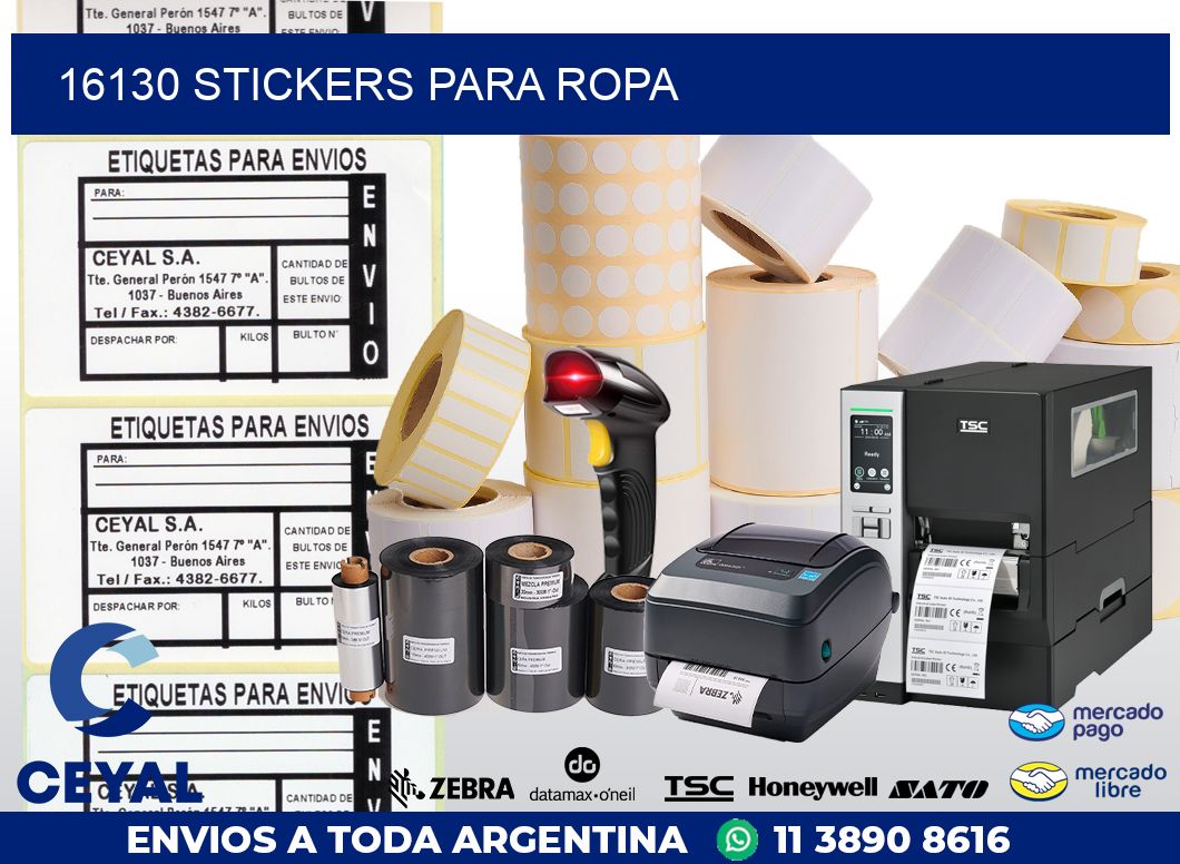 16130 STICKERS PARA ROPA