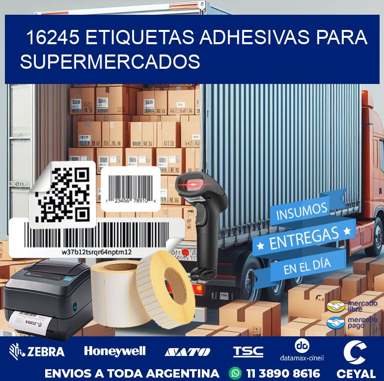 16245 ETIQUETAS ADHESIVAS PARA SUPERMERCADOS