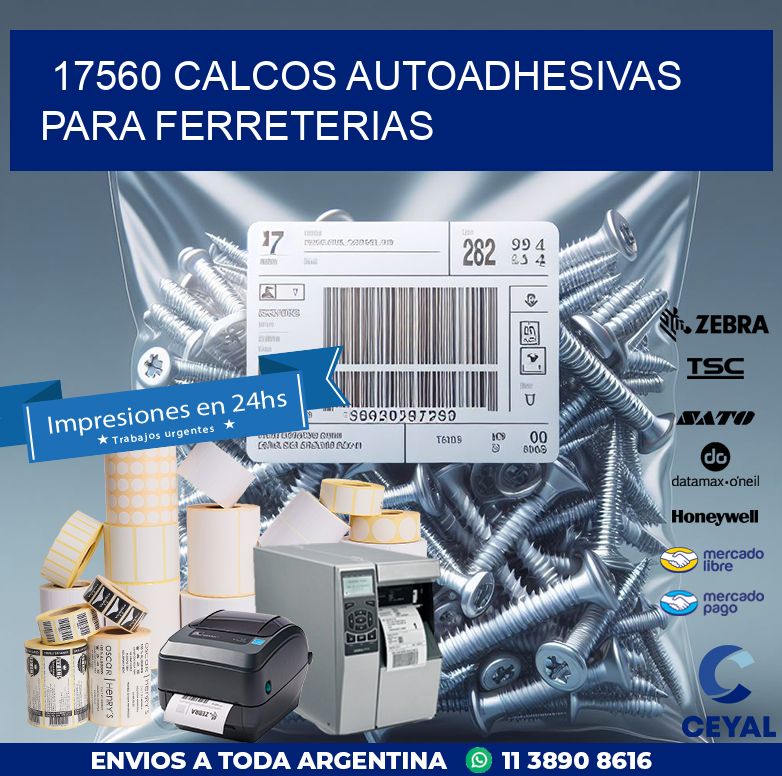 17560 CALCOS AUTOADHESIVAS PARA FERRETERIAS