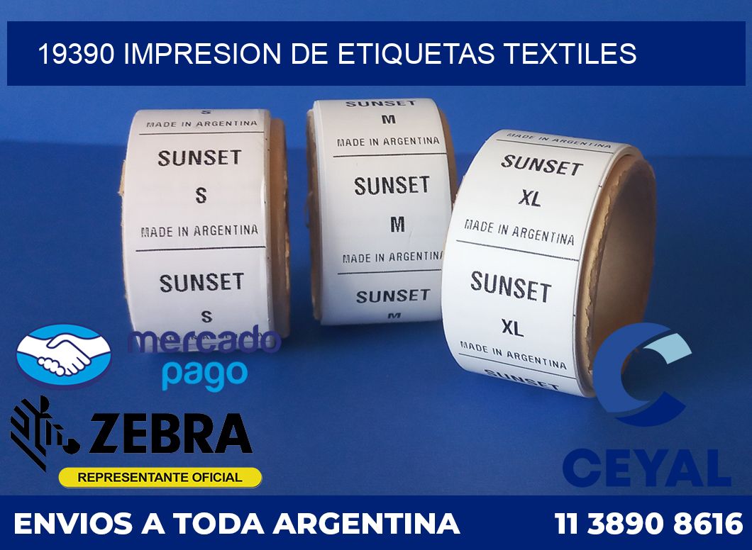 19390 IMPRESION DE ETIQUETAS TEXTILES