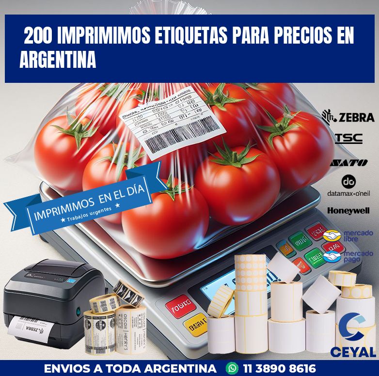 200 IMPRIMIMOS ETIQUETAS PARA PRECIOS EN ARGENTINA