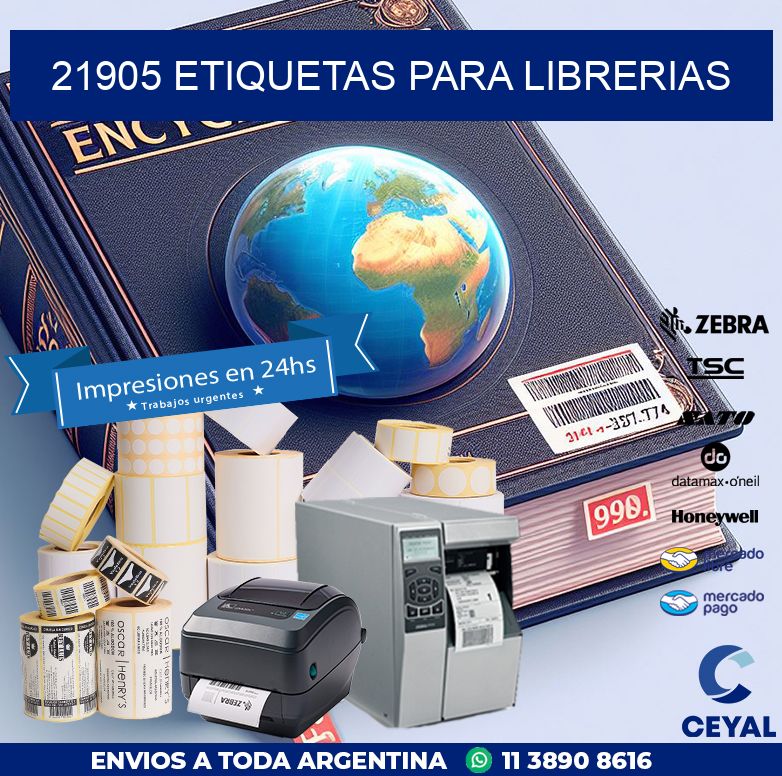21905 ETIQUETAS PARA LIBRERIAS