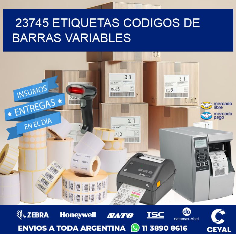 23745 ETIQUETAS CODIGOS DE BARRAS VARIABLES
