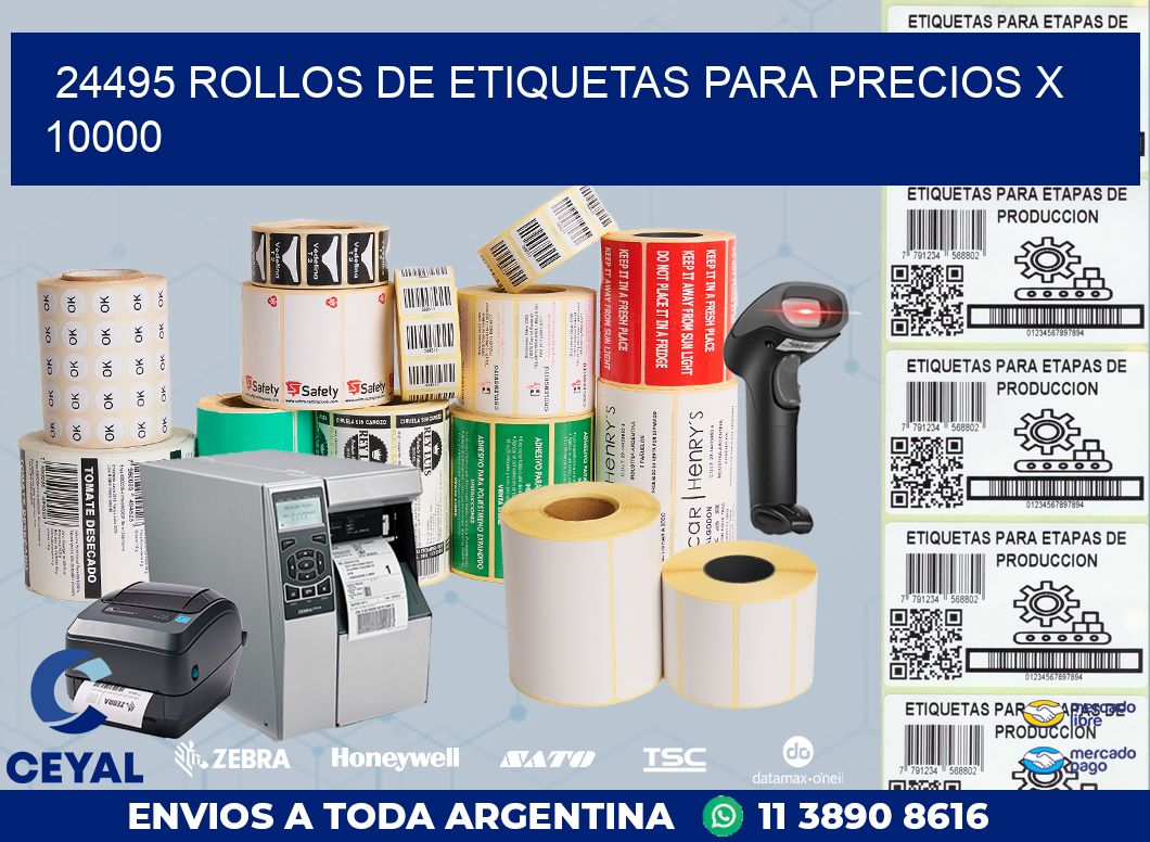 24495 ROLLOS DE ETIQUETAS PARA PRECIOS X 10000