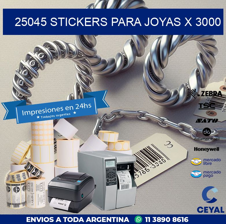25045 STICKERS PARA JOYAS X 3000