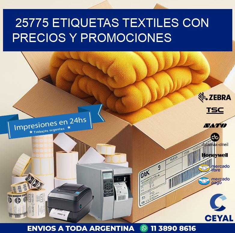 25775 ETIQUETAS TEXTILES CON PRECIOS Y PROMOCIONES