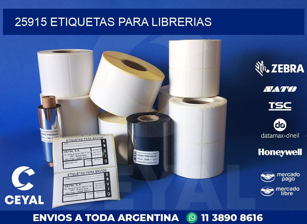 25915 ETIQUETAS PARA LIBRERIAS