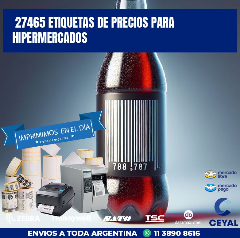 27465 ETIQUETAS DE PRECIOS PARA HIPERMERCADOS