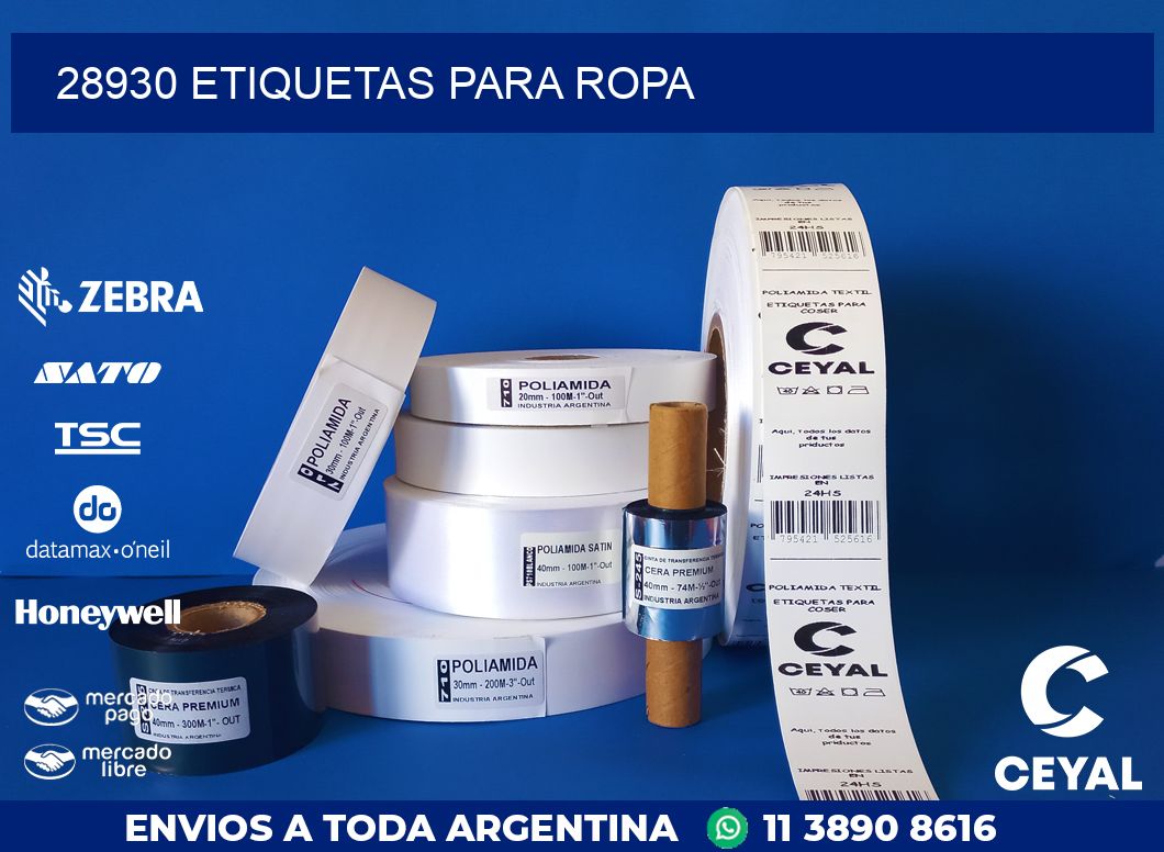 28930 ETIQUETAS PARA ROPA
