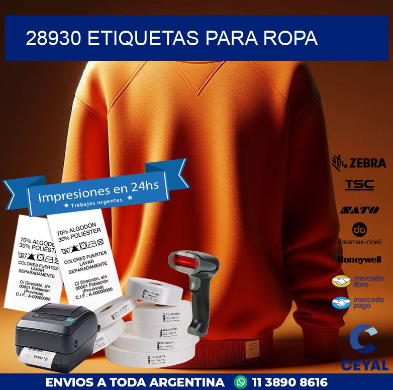 28930 ETIQUETAS PARA ROPA