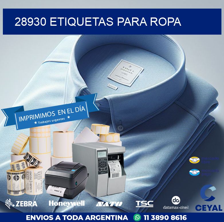 28930 ETIQUETAS PARA ROPA