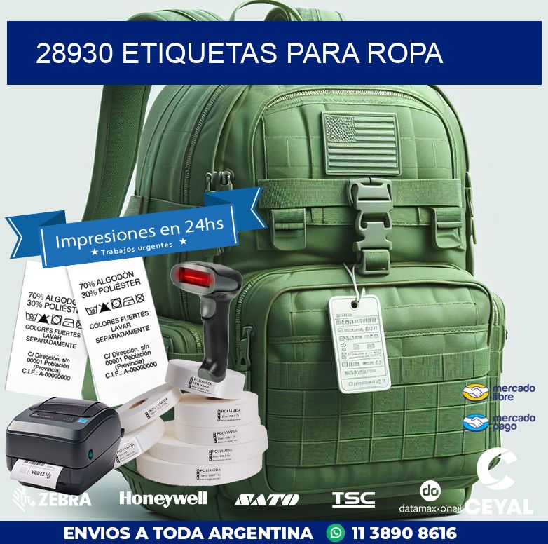 28930 ETIQUETAS PARA ROPA