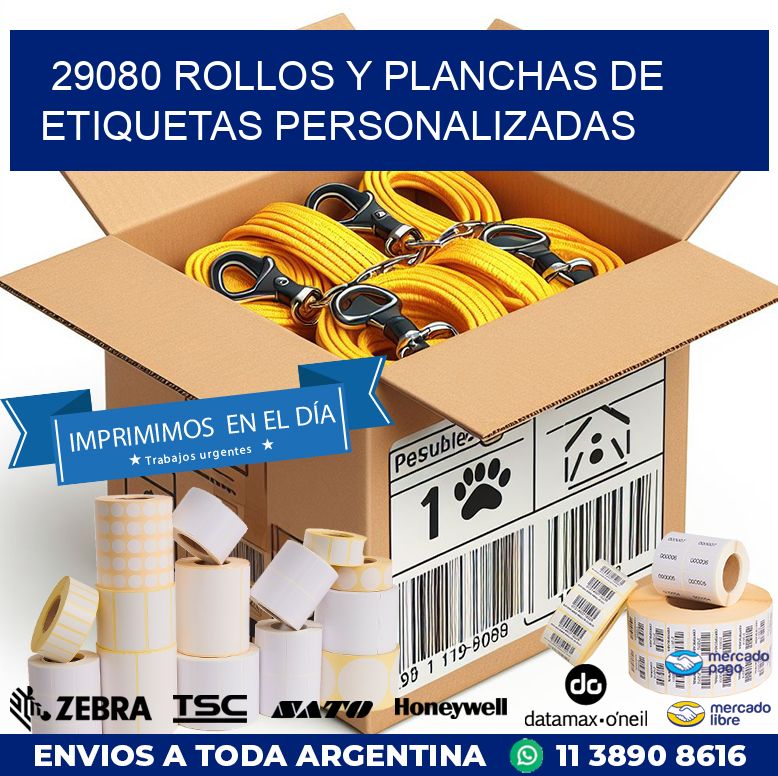29080 ROLLOS Y PLANCHAS DE ETIQUETAS PERSONALIZADAS