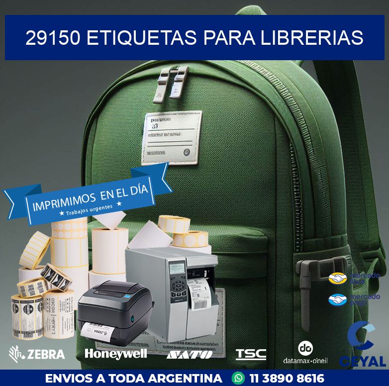 29150 ETIQUETAS PARA LIBRERIAS