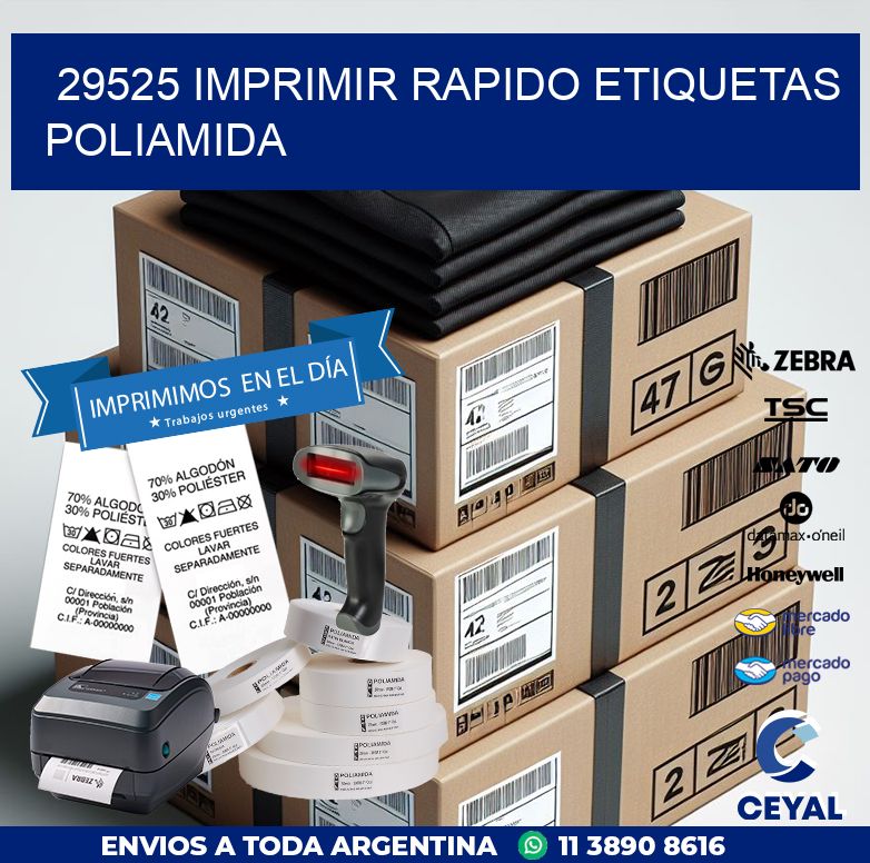 29525 IMPRIMIR RAPIDO ETIQUETAS POLIAMIDA
