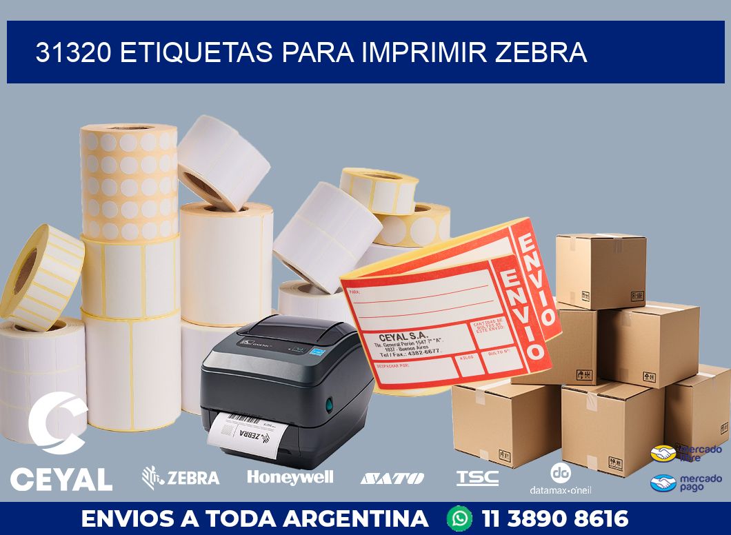 31320 ETIQUETAS PARA IMPRIMIR ZEBRA