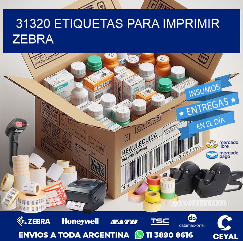 31320 ETIQUETAS PARA IMPRIMIR ZEBRA