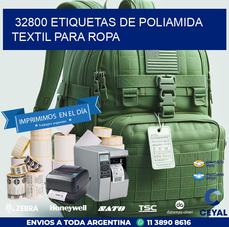 32800 ETIQUETAS DE POLIAMIDA TEXTIL PARA ROPA