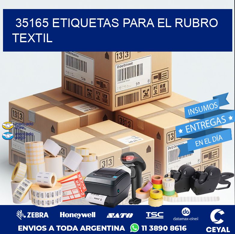 35165 ETIQUETAS PARA EL RUBRO TEXTIL