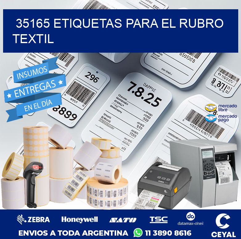 35165 ETIQUETAS PARA EL RUBRO TEXTIL