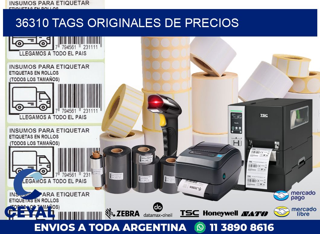 36310 TAGS ORIGINALES DE PRECIOS