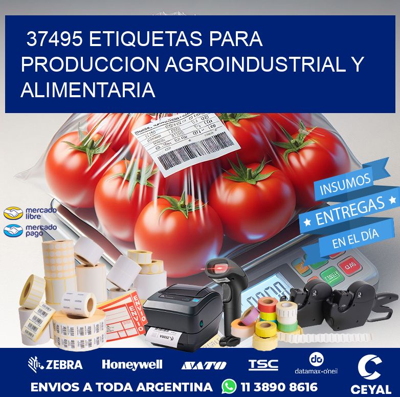 37495 ETIQUETAS PARA PRODUCCION AGROINDUSTRIAL Y ALIMENTARIA