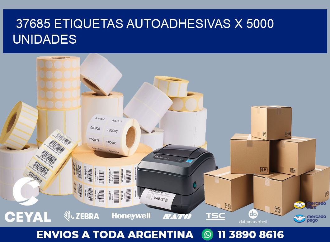 37685 ETIQUETAS AUTOADHESIVAS X 5000 UNIDADES