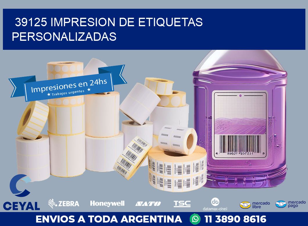 39125 IMPRESION DE ETIQUETAS PERSONALIZADAS