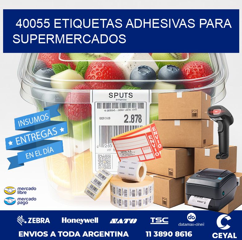 40055 ETIQUETAS ADHESIVAS PARA SUPERMERCADOS