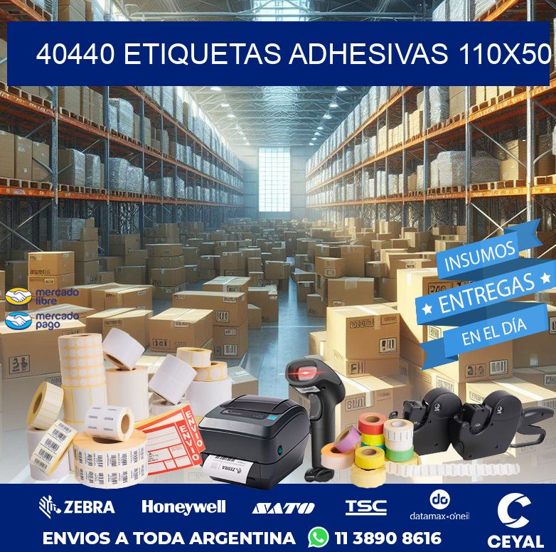 40440 ETIQUETAS ADHESIVAS 110X50