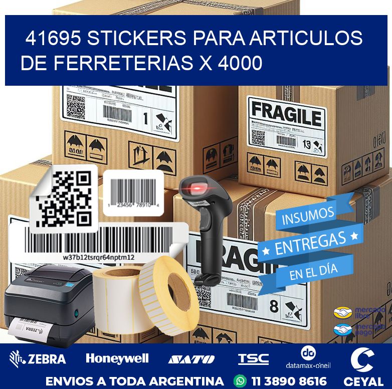 41695 STICKERS PARA ARTICULOS DE FERRETERIAS X 4000