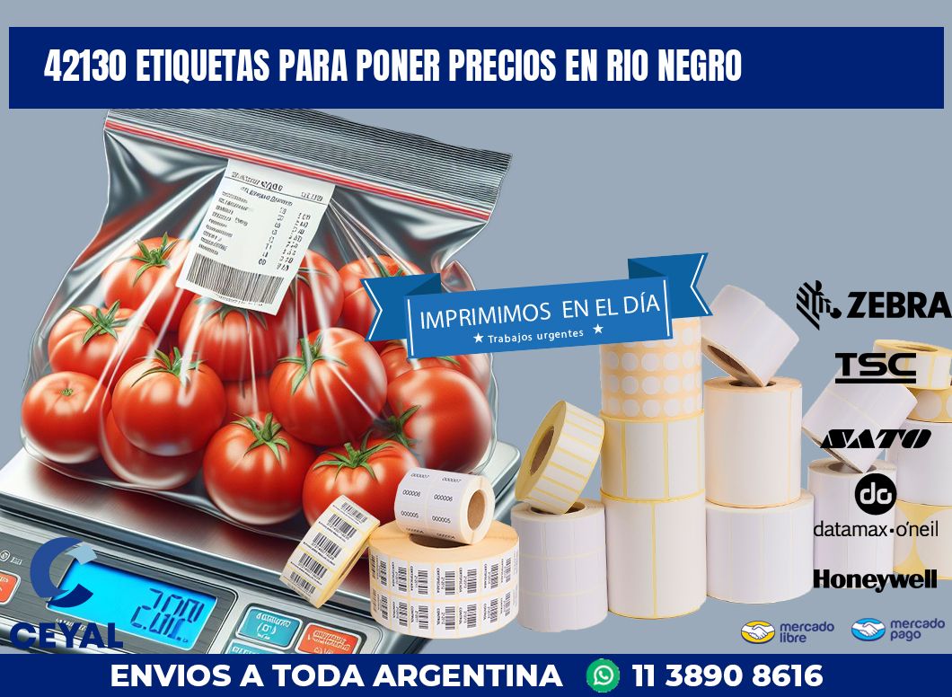 42130 ETIQUETAS PARA PONER PRECIOS EN RIO NEGRO