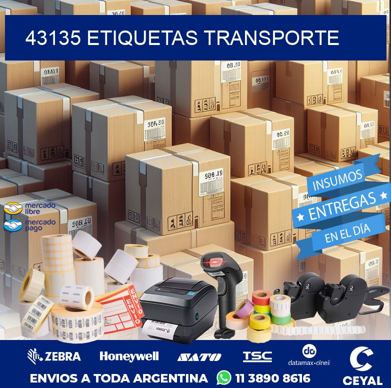 43135 ETIQUETAS TRANSPORTE