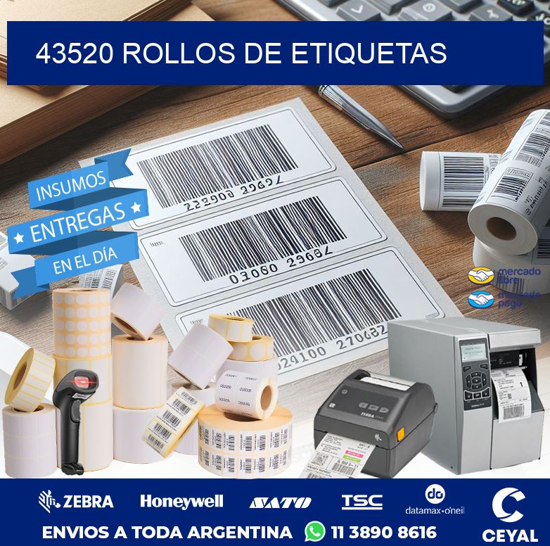 43520 ROLLOS DE ETIQUETAS