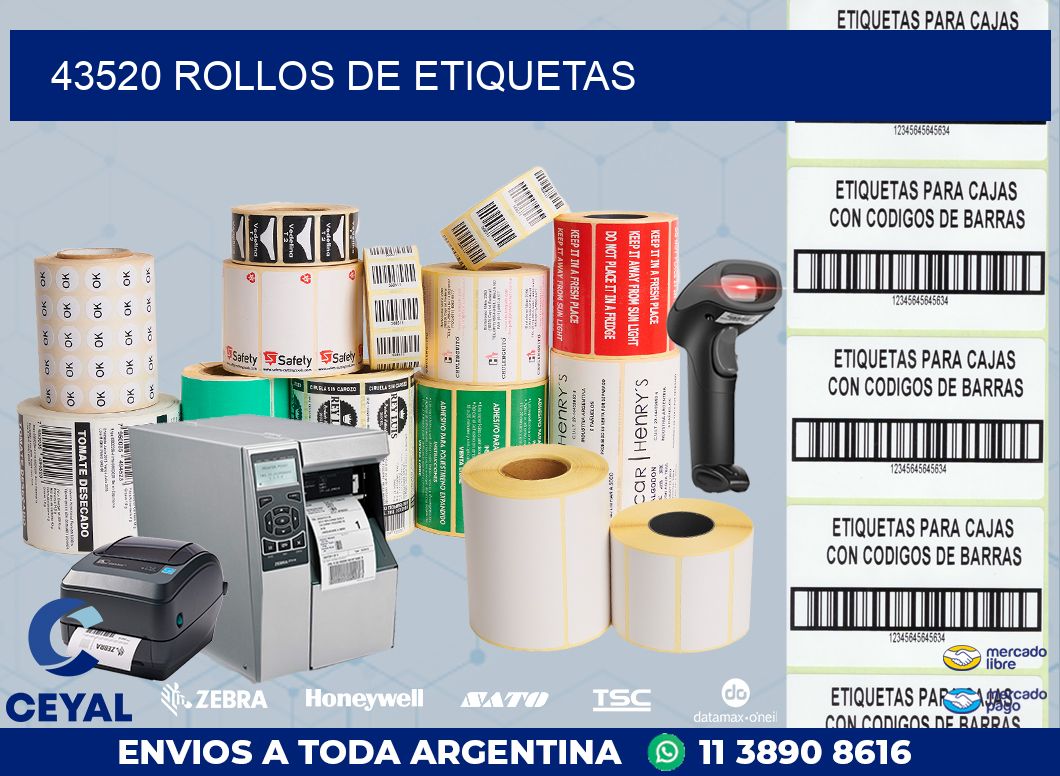 43520 ROLLOS DE ETIQUETAS