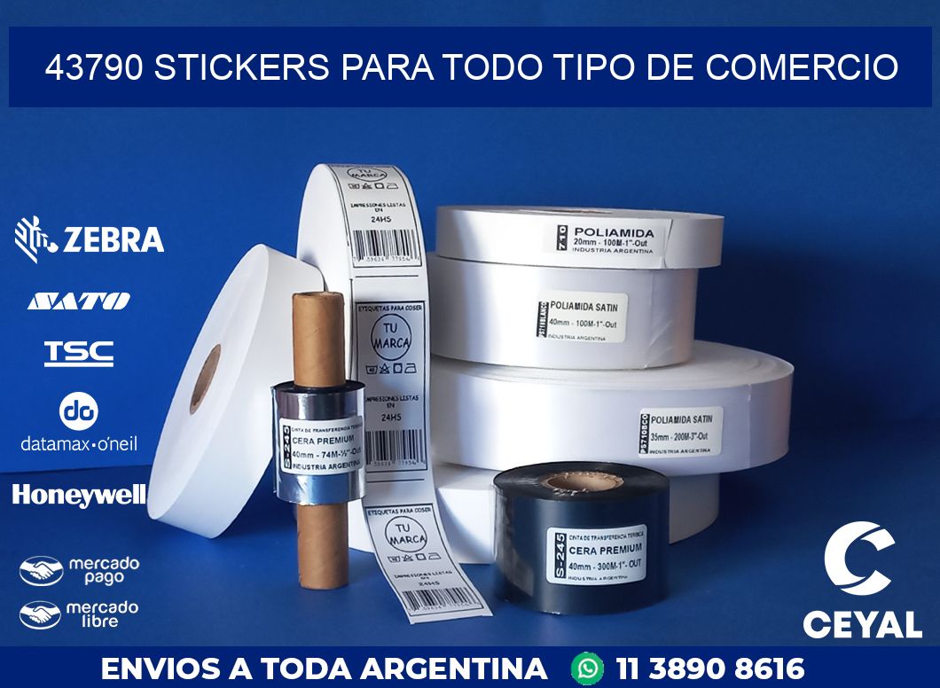 43790 STICKERS PARA TODO TIPO DE COMERCIO