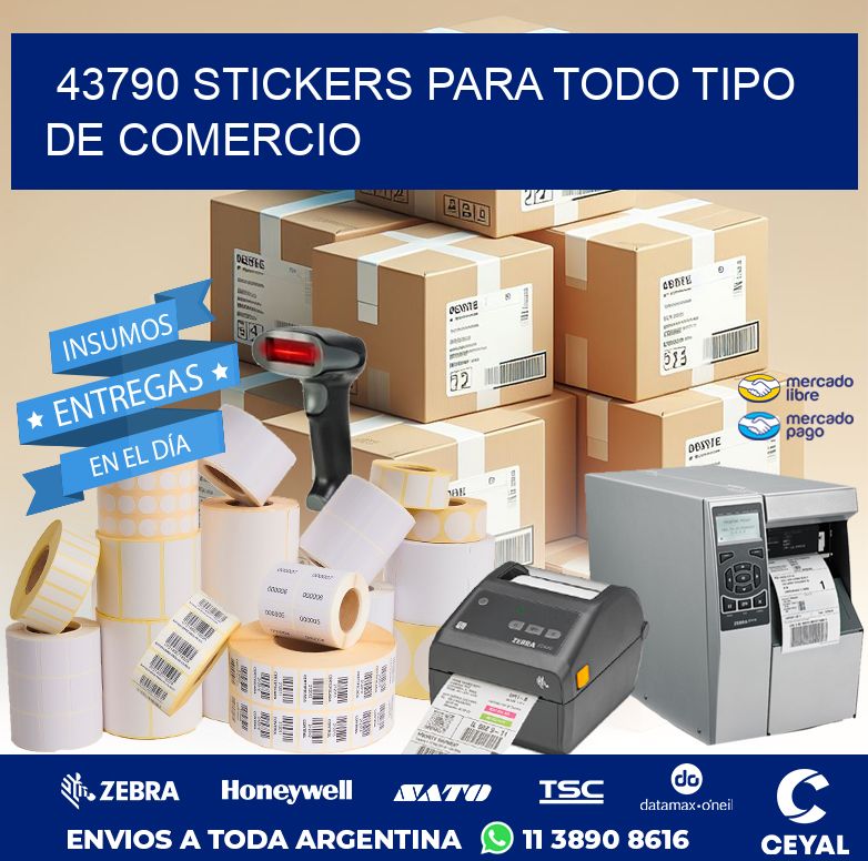 43790 STICKERS PARA TODO TIPO DE COMERCIO