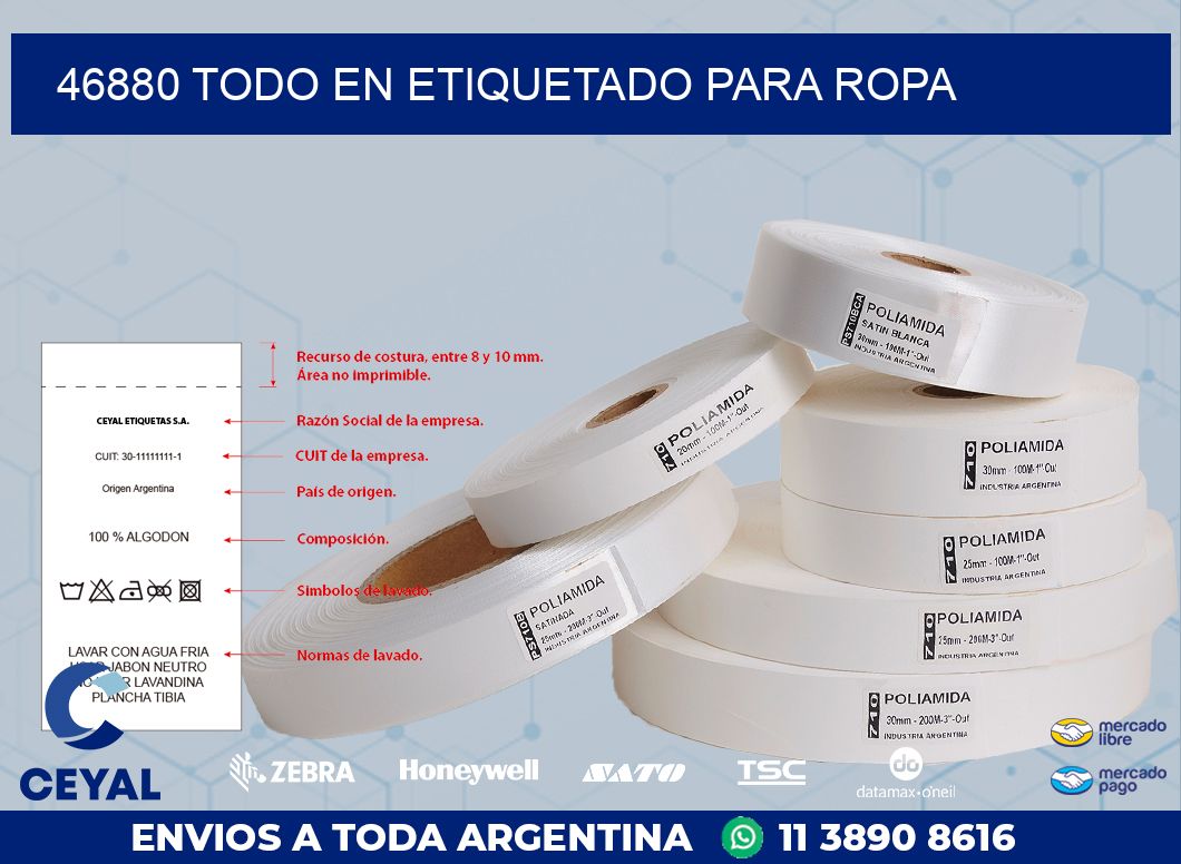 46880 TODO EN ETIQUETADO PARA ROPA