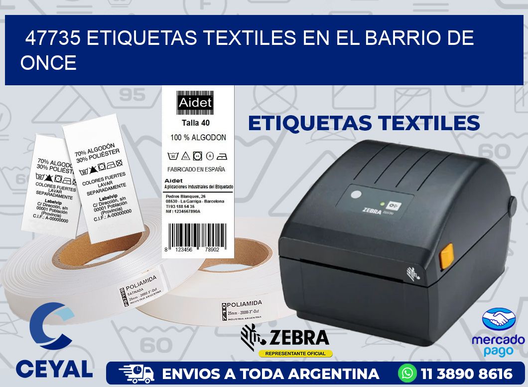 47735 ETIQUETAS TEXTILES EN EL BARRIO DE ONCE
