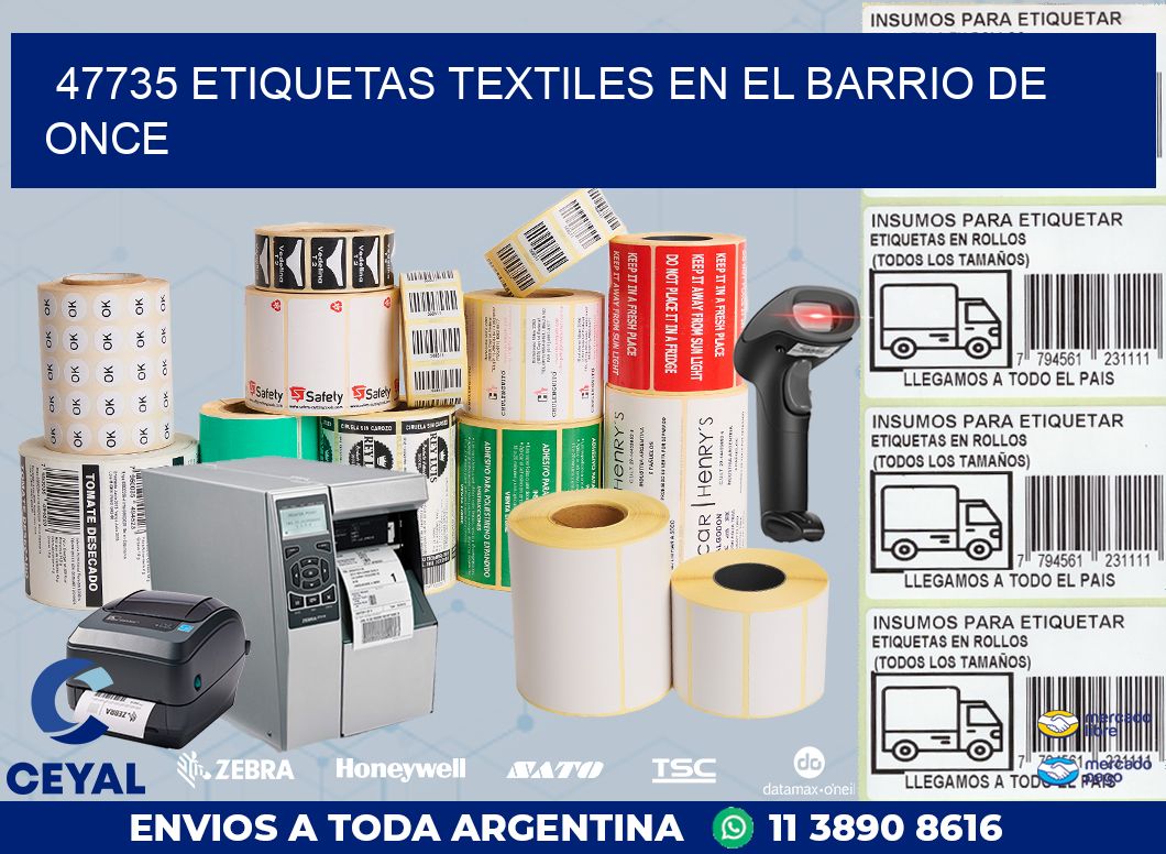 47735 ETIQUETAS TEXTILES EN EL BARRIO DE ONCE