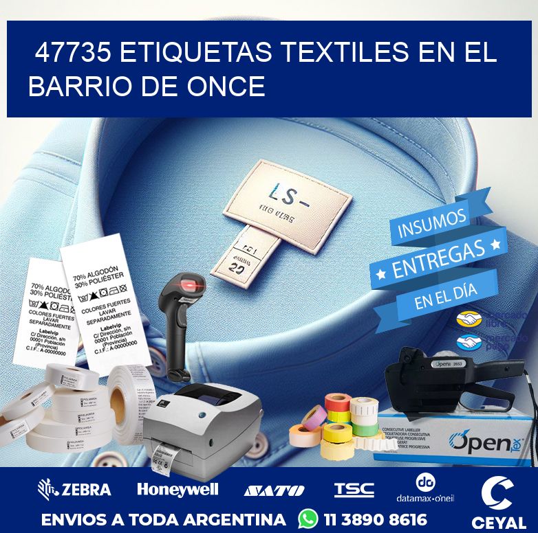 47735 ETIQUETAS TEXTILES EN EL BARRIO DE ONCE