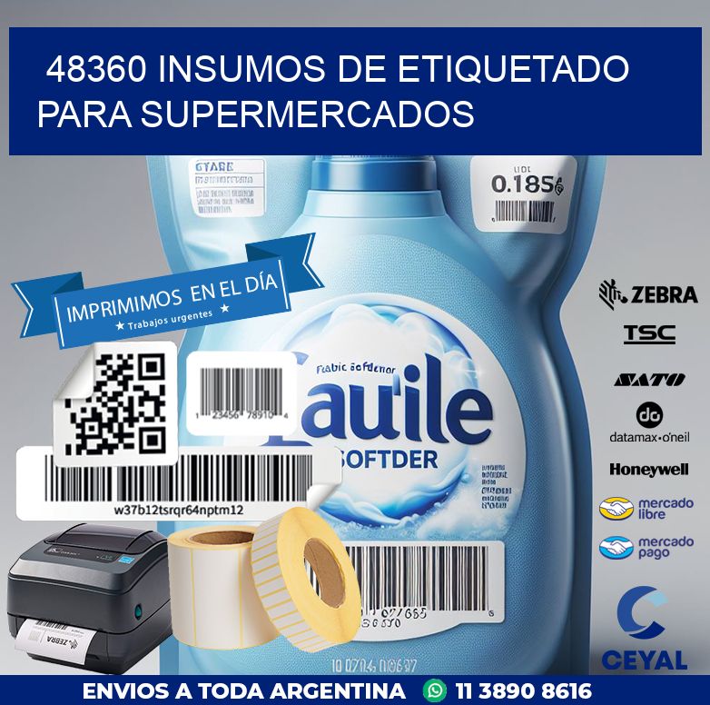 48360 INSUMOS DE ETIQUETADO PARA SUPERMERCADOS