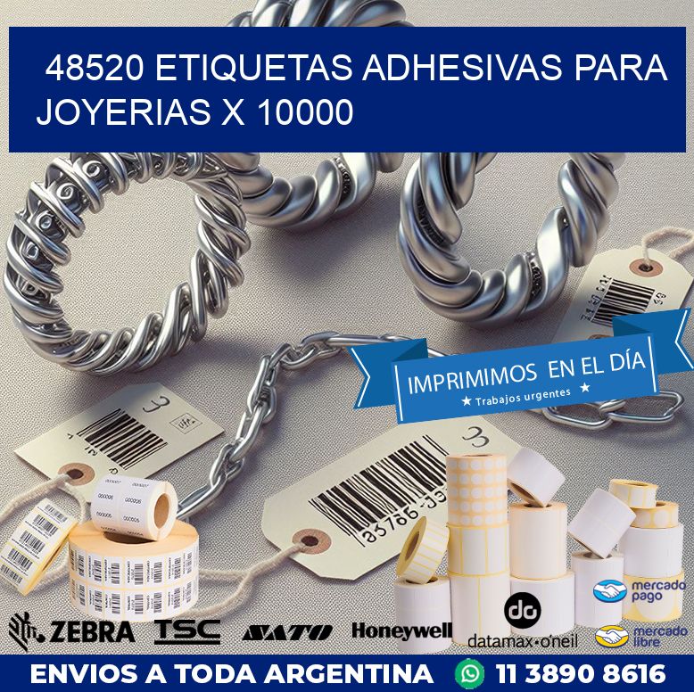 48520 ETIQUETAS ADHESIVAS PARA JOYERIAS X 10000