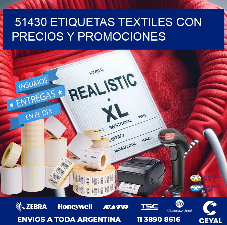 51430 ETIQUETAS TEXTILES CON PRECIOS Y PROMOCIONES