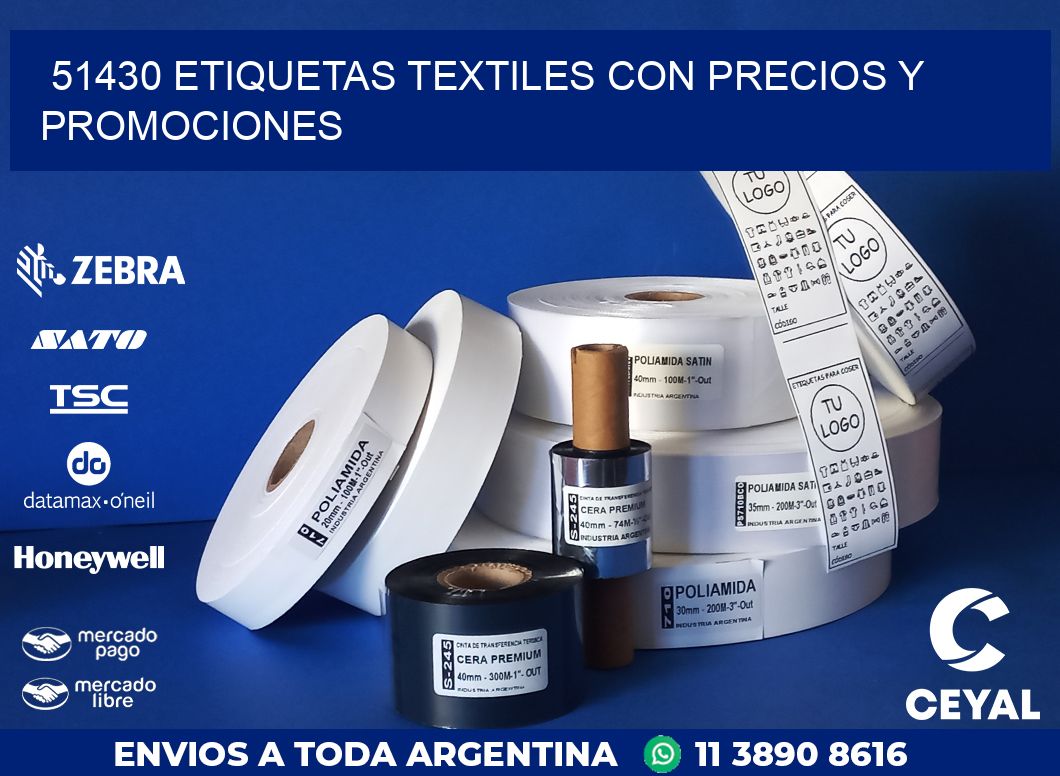 51430 ETIQUETAS TEXTILES CON PRECIOS Y PROMOCIONES