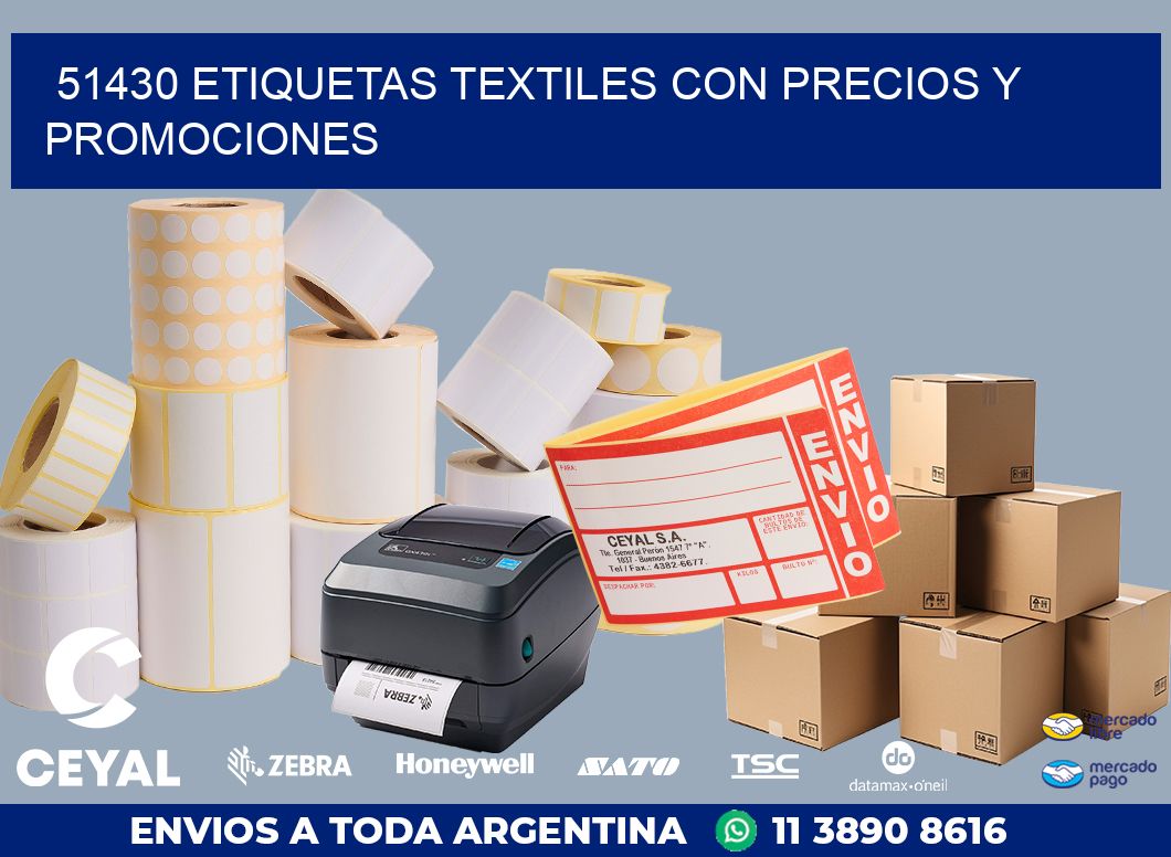 51430 ETIQUETAS TEXTILES CON PRECIOS Y PROMOCIONES